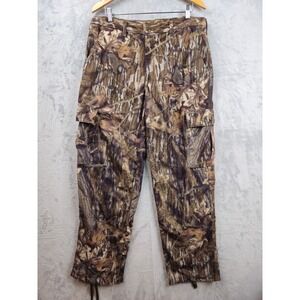 Vtg Red Head Pants Men Large Cargo Camo Mossy Oak 36x32 Belt‎ Suspender USA Made